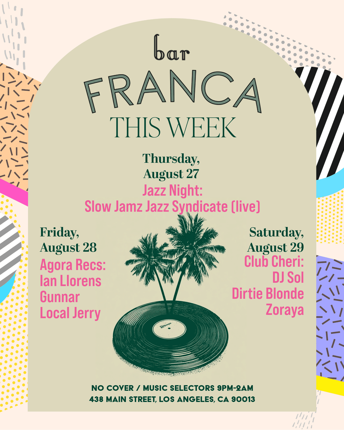 Bar Franca this Week