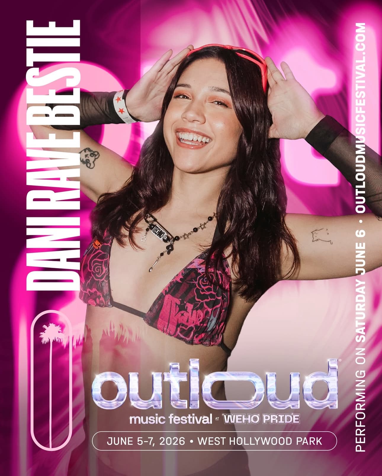 Dani Rave Bestie at OUTLOUD WeHo Pride Festival
