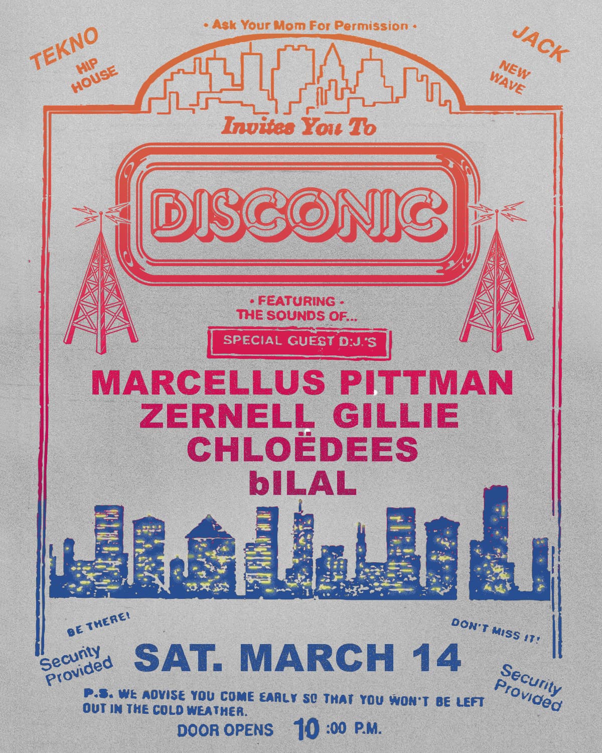 Disconic presents Marcellus Pittman with Zernell, Chloëdees and bilal