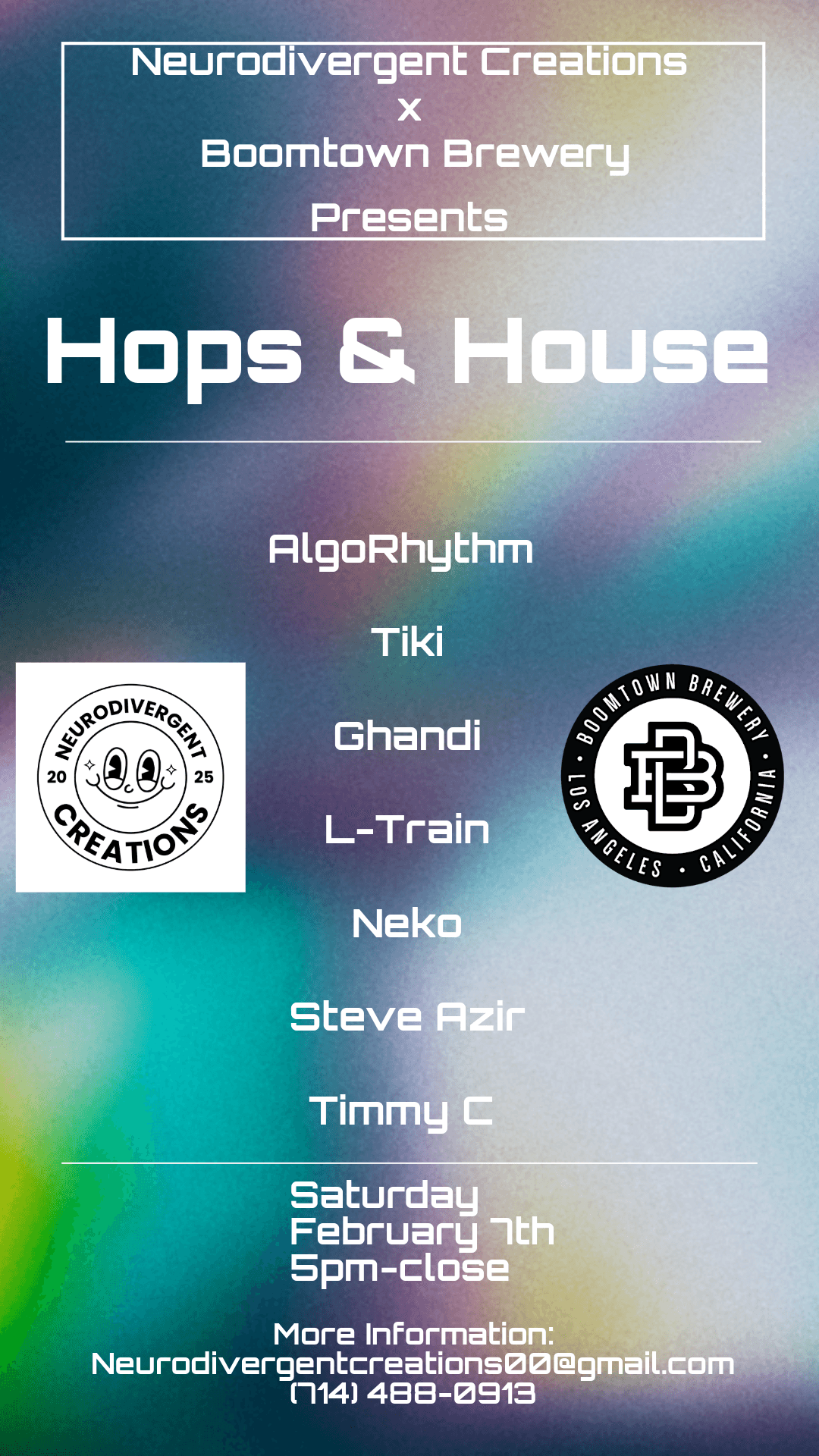 Hops & House: AlgoRhythm, Tiki, Ghandi, Steve Azir, Timmy C, L-Train, DJ NeKo