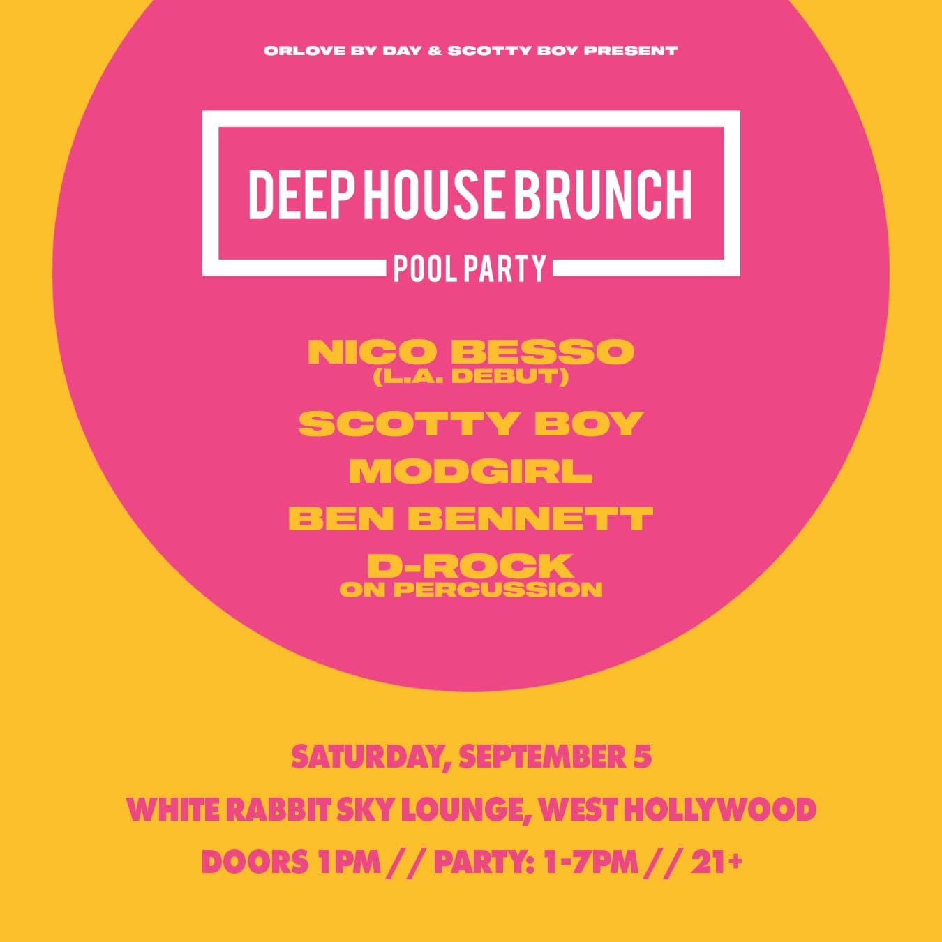 Deep House Brunch POOL PARTY [Labor Day Saturday]