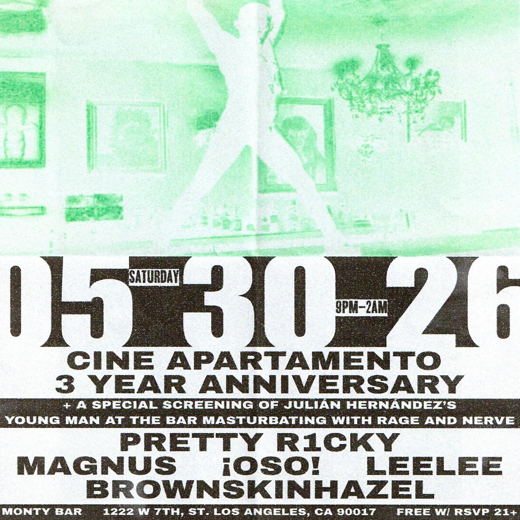 Cine Apartamento 3 YEAR ANNIVERSARY PARTY event