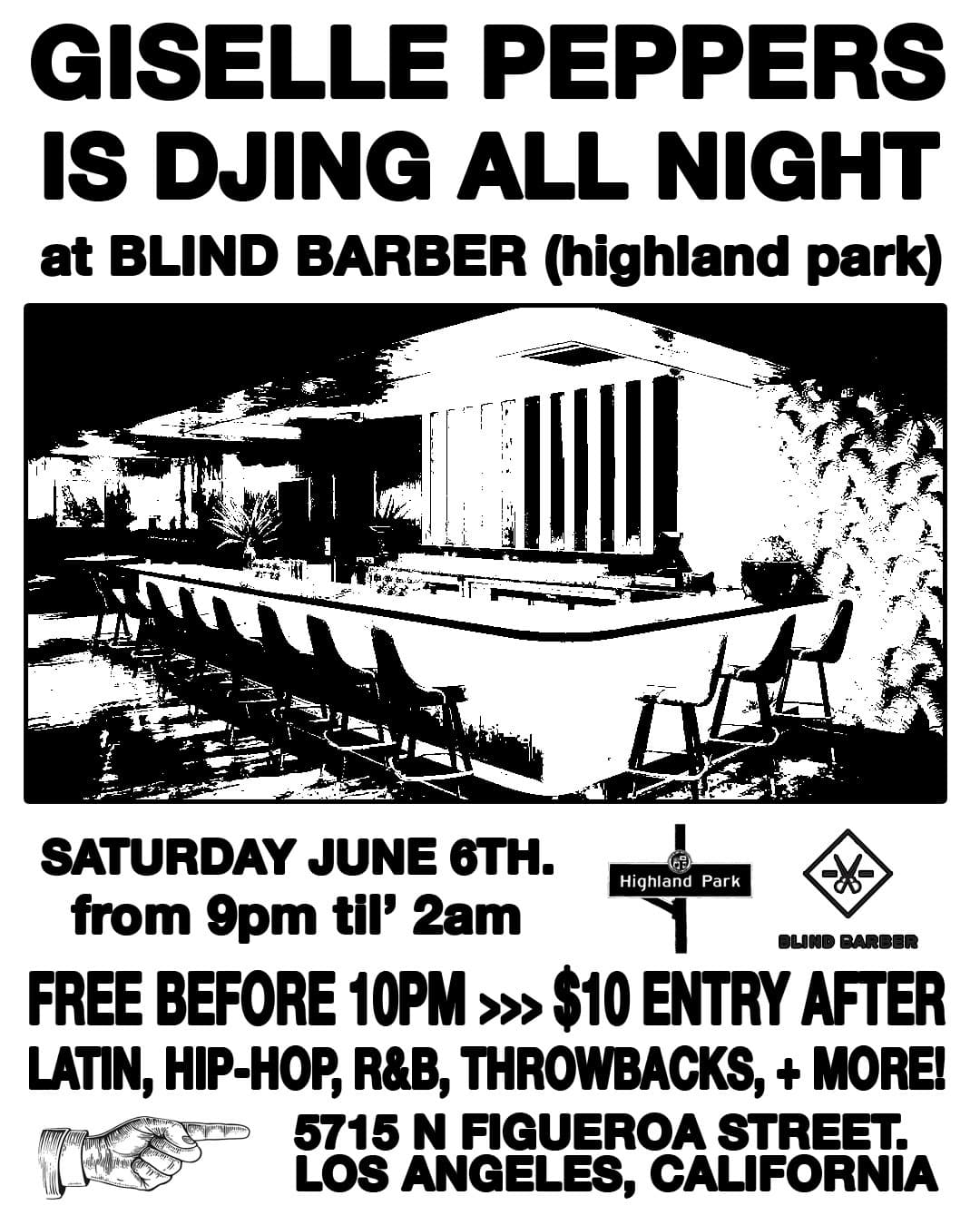GISELLE PEPPERS IS DJING ALL NIGHT