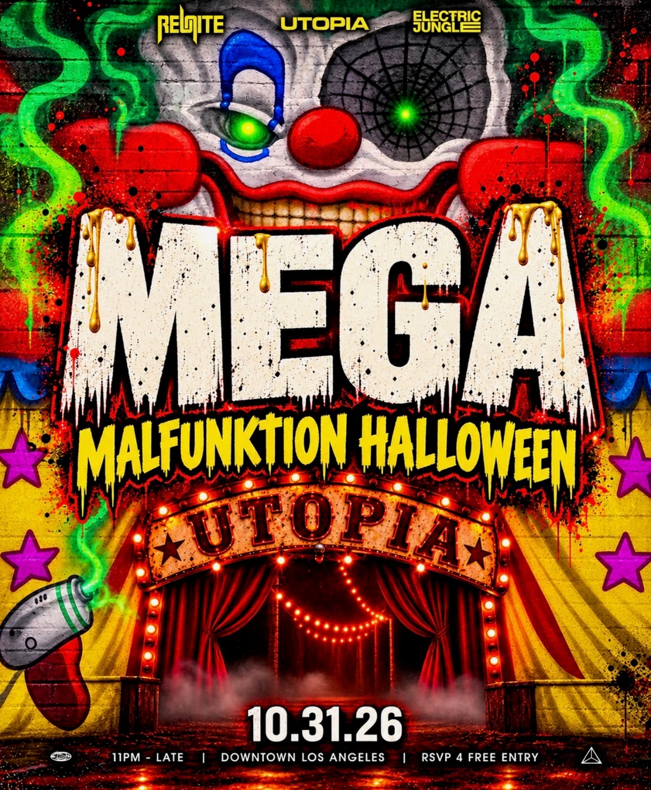 MEGA HALLOWEEN - HAUNTED HOUSE 2 STAGES - ALL STAR LINEUP