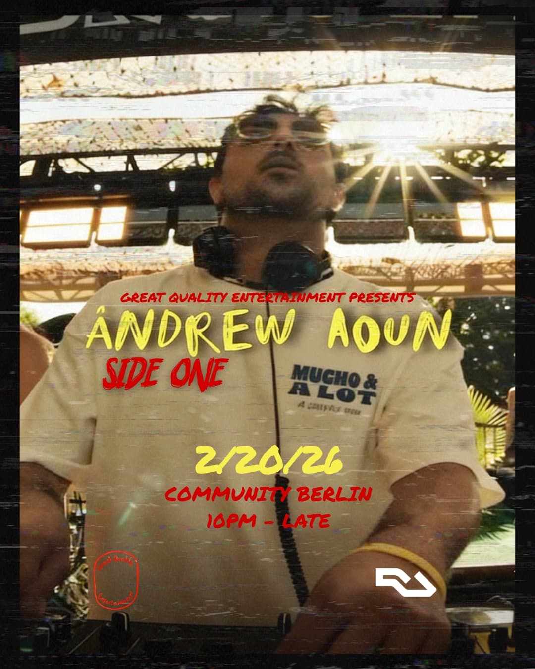 Great Quality Entertainment presents Andrew Aoun & Side One at Community Berlin