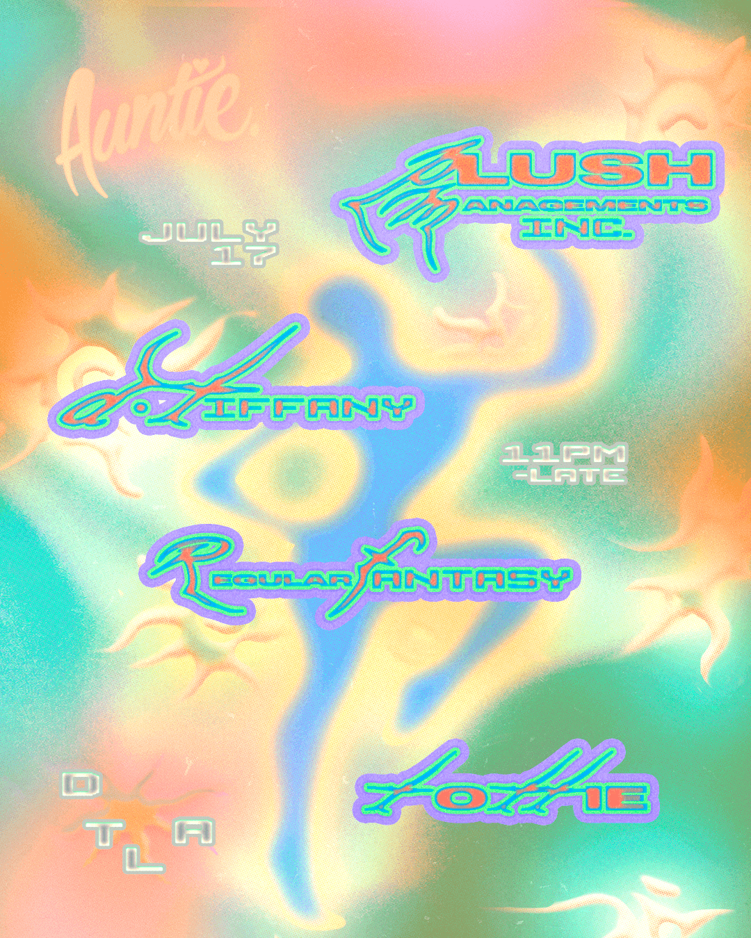 Auntie presents: Plush Managements Inc., D. Tiffany, Regularfantasy, Tottie