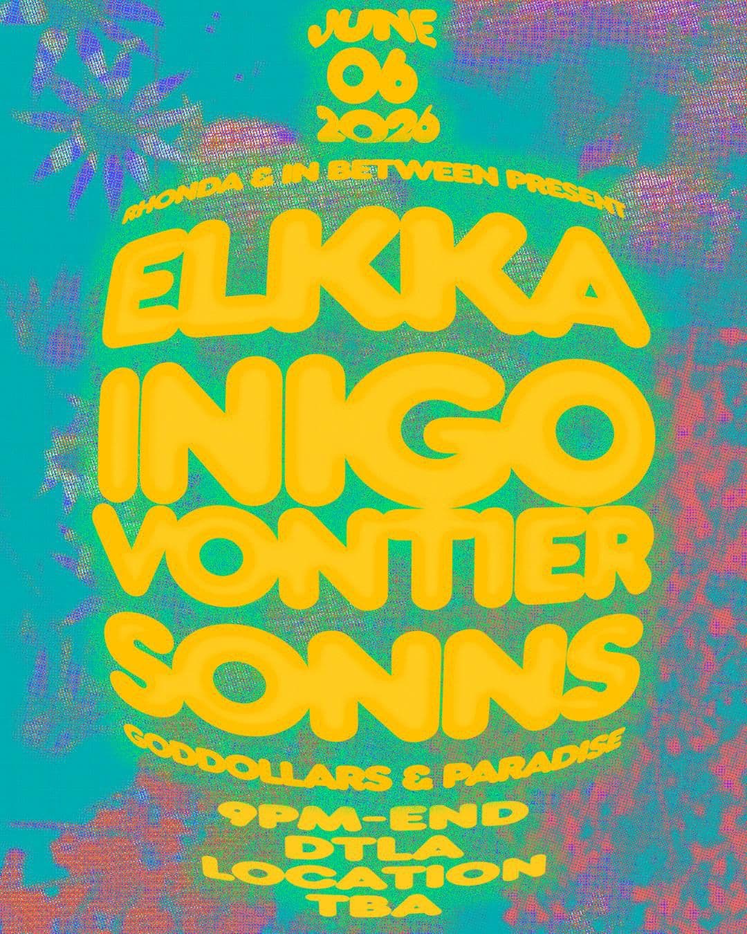 Rhonda INTL & IN BETWEEN present Elkka, Iñigo Vontier + more