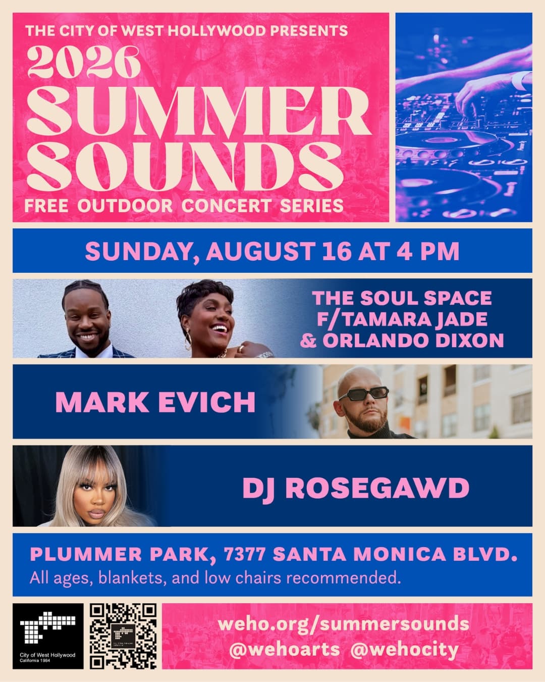 The Soul Space f/ Tamara Jade & Orlando Dixon, Mark Evich, DJ Rosegawd at Summer Sounds