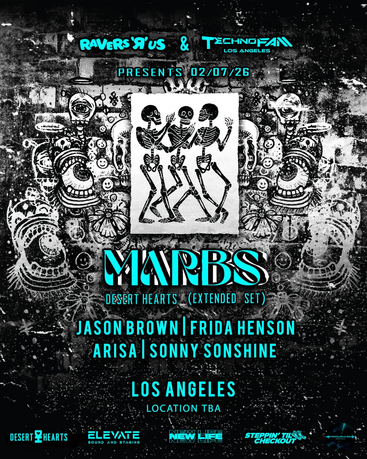 Ravers R Us & TechnoFamLA present Marbs (Desert Hearts)