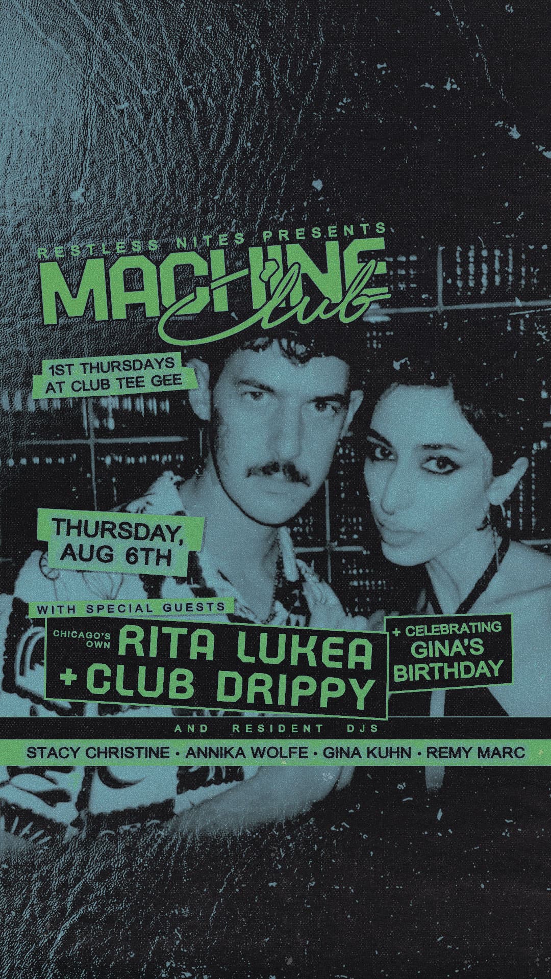 Machine Club 8/6: Rita Lukea, Club Drippy, Gina Kuhn