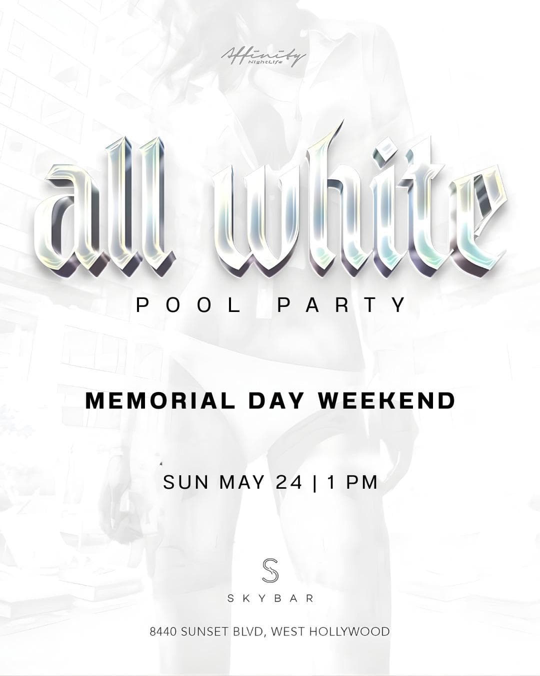 Memorial Day Weekend All White Pool Party at Skybar