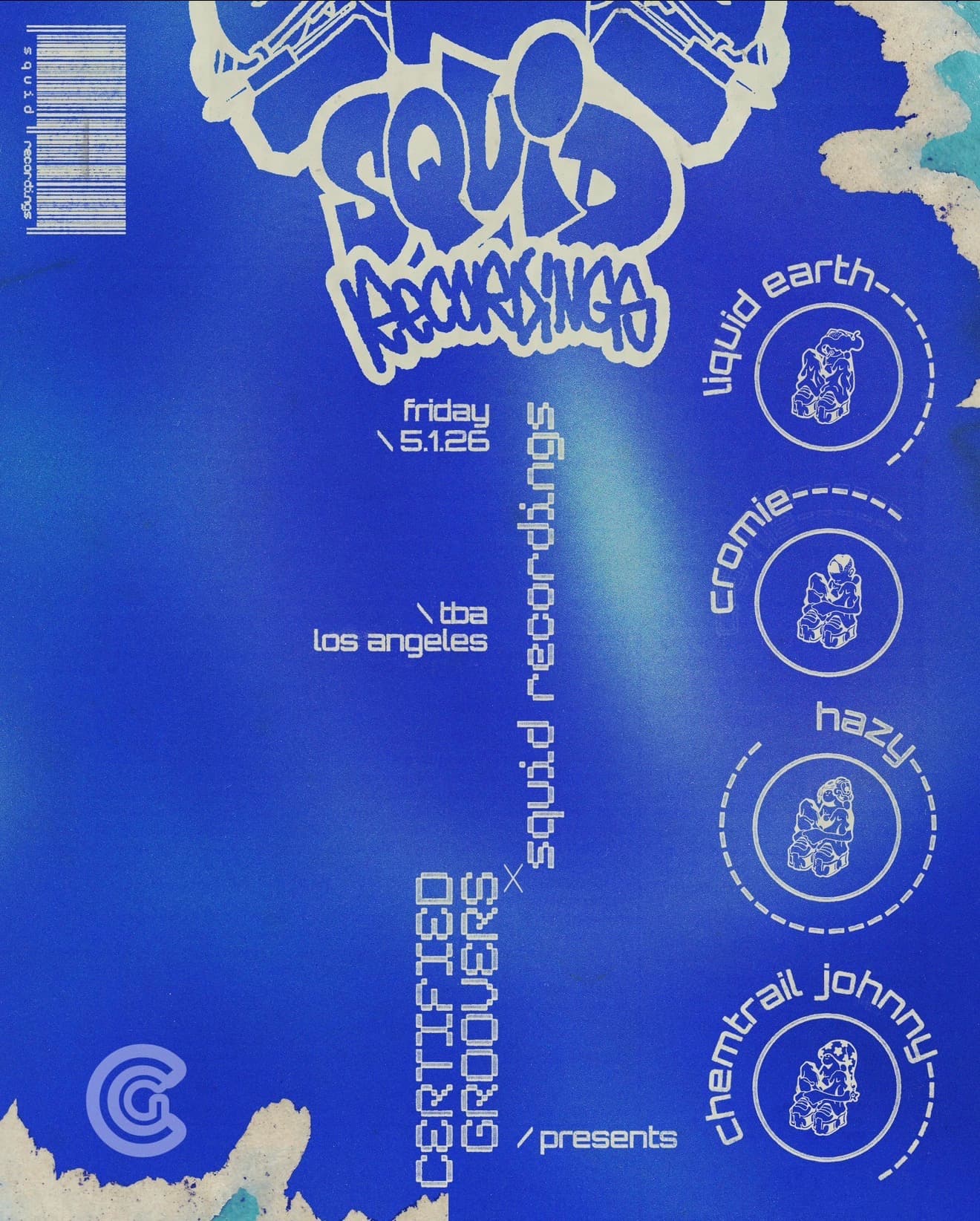 Certified Groovers x SQUID Recordings: Liquid Earth, Cromie, Hazy & Chemtrail Johnny