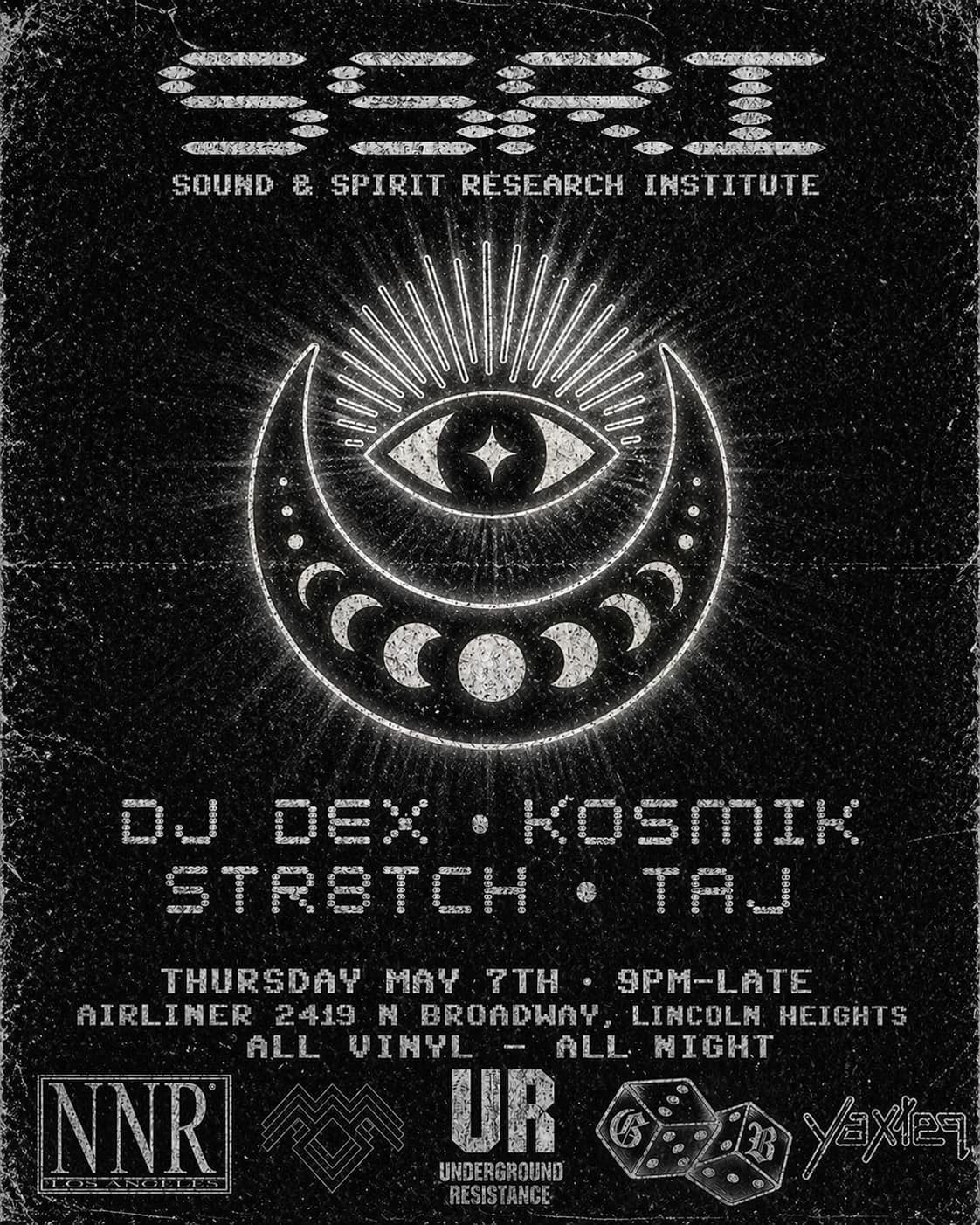 SSRI - Sound and Spirit Research Institute: Dj Dex, TAJ, 5tr8tch, Kosmik