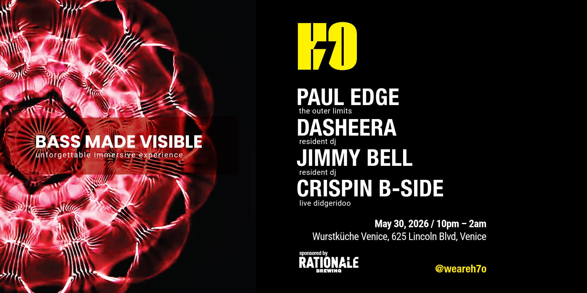 H7O: Bass Made Visible Immersive Techno event