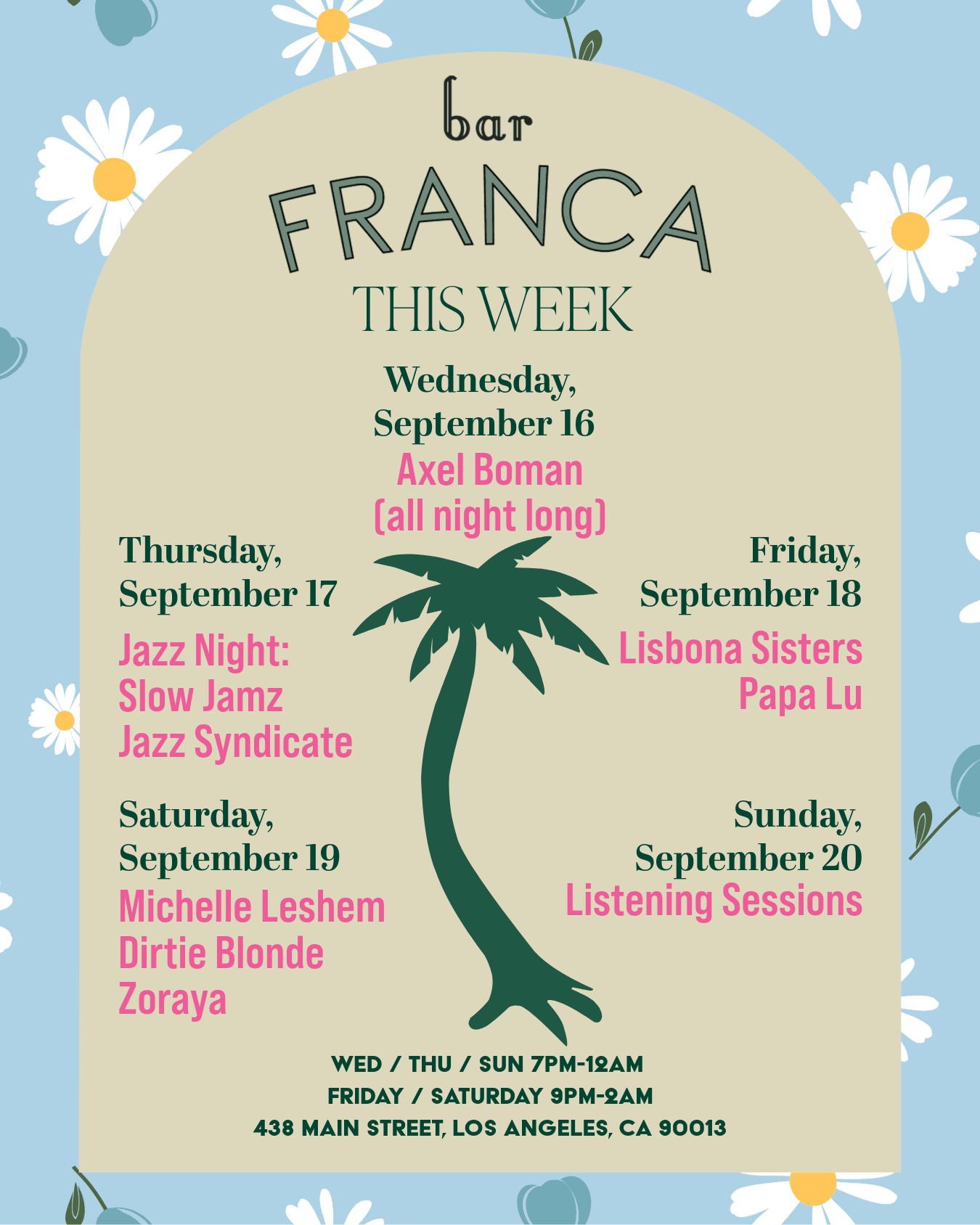 This Week at Bar Franca