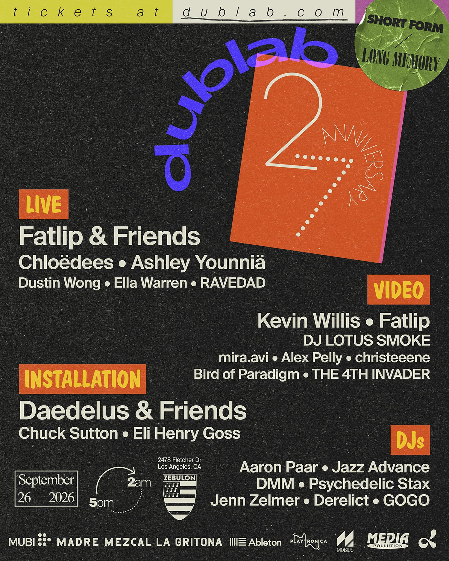 DUBLAB27: Short Form / Long Memory