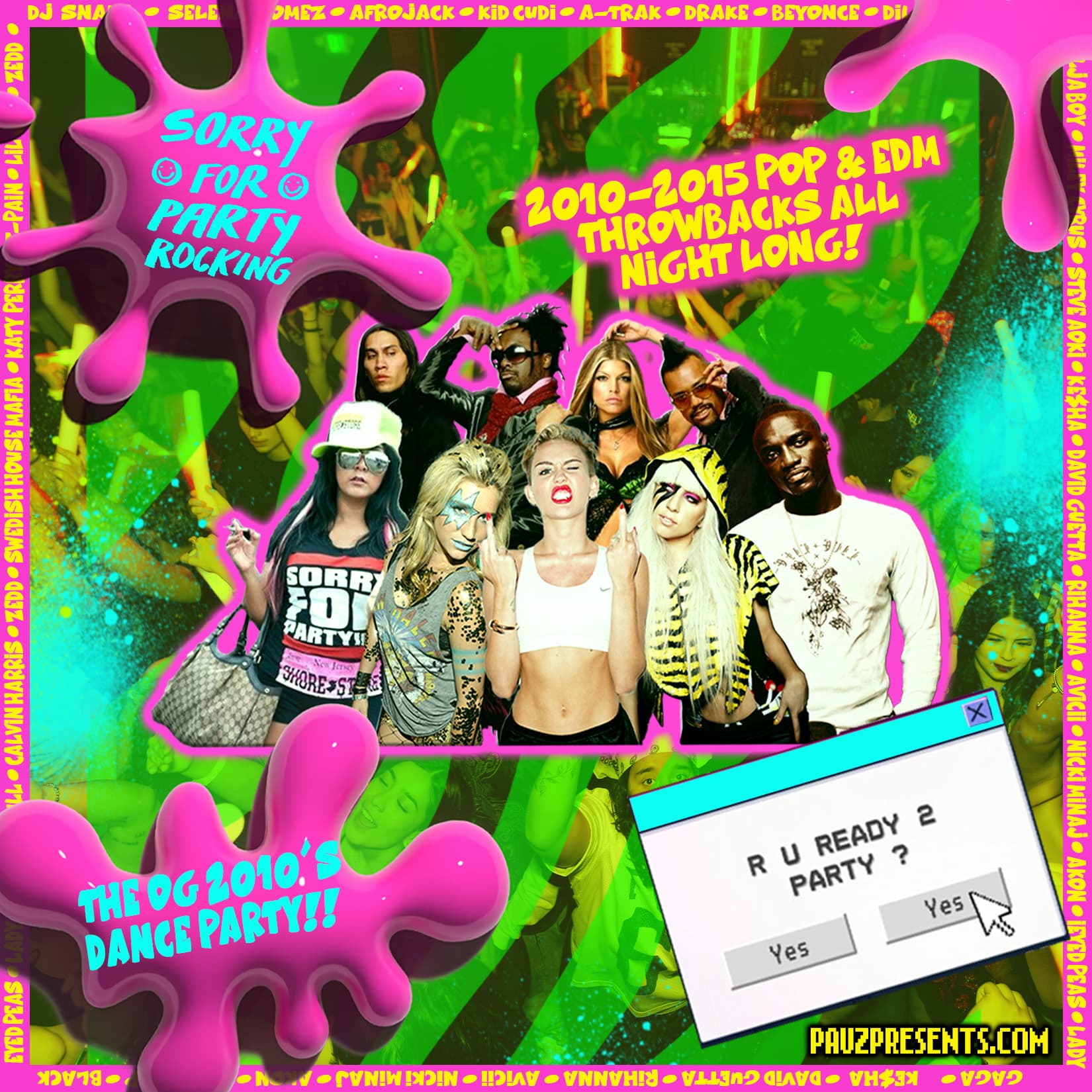 SORRY FOR PARTY ROCKING (2010-2015 Pop & EDM All Night Long!)