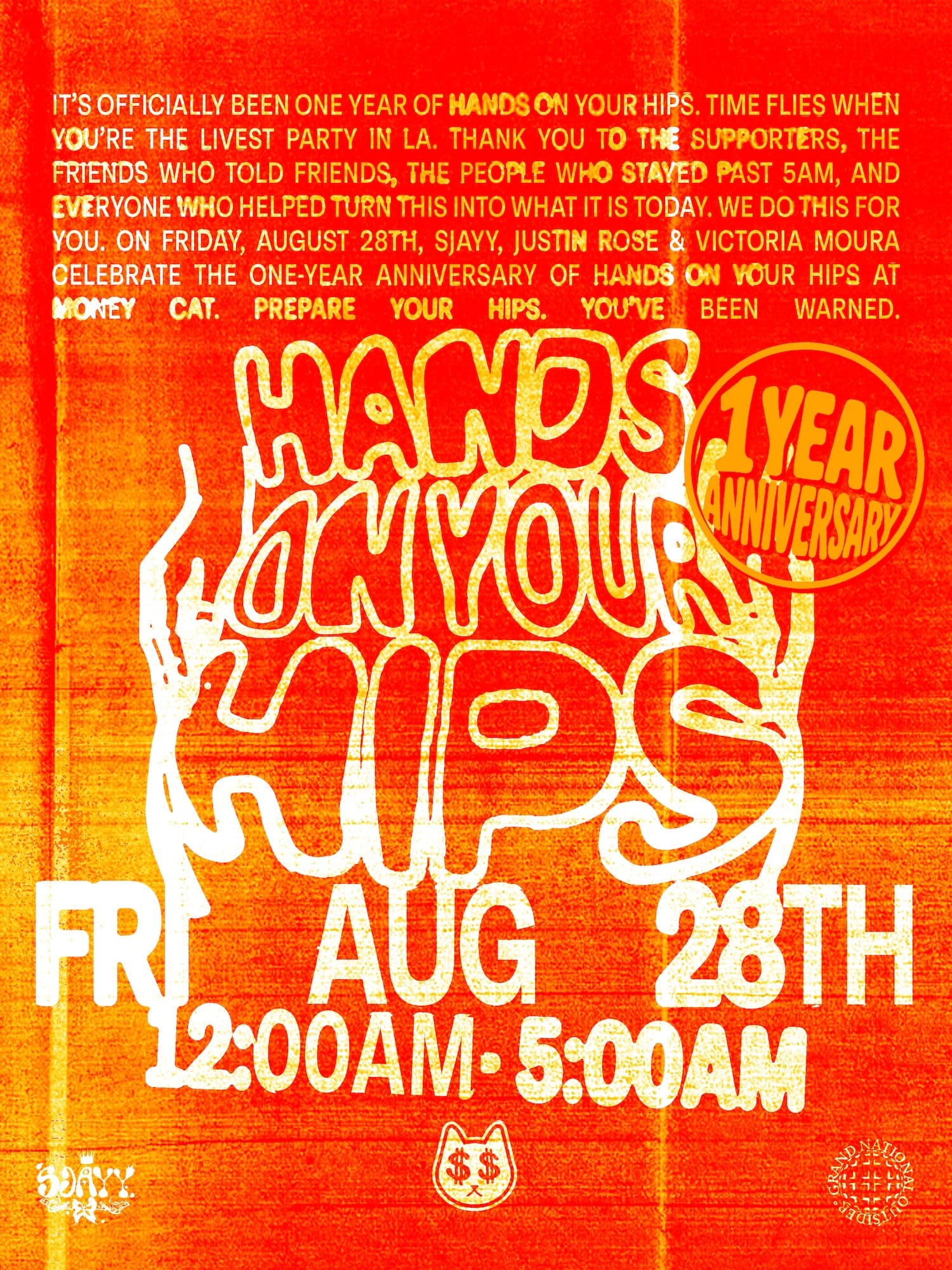 HANDS ON YOUR HIPS: 1 YEAR ANNIVERSARY
