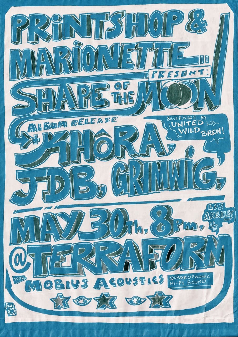 Shape of the Moon When the land is laid bare album release with Grimwig, Khôra, JdB