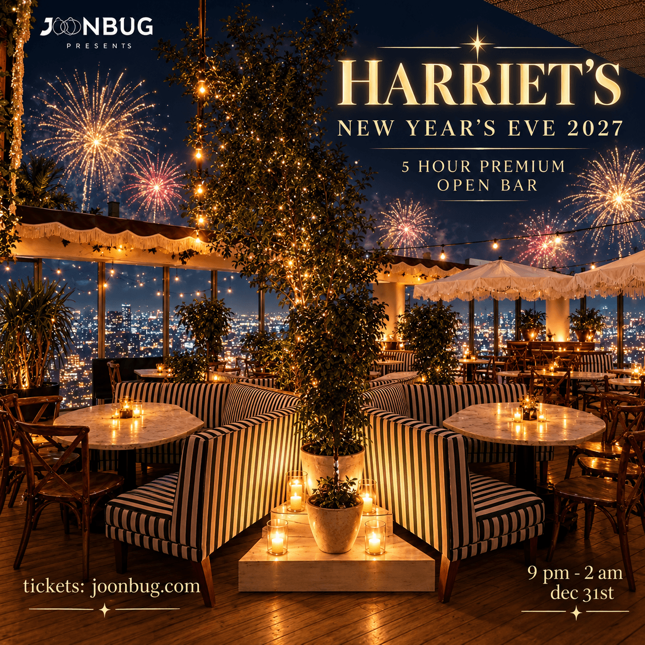 Harriet's Rooftop - 1 Hotel NYE 27 LA