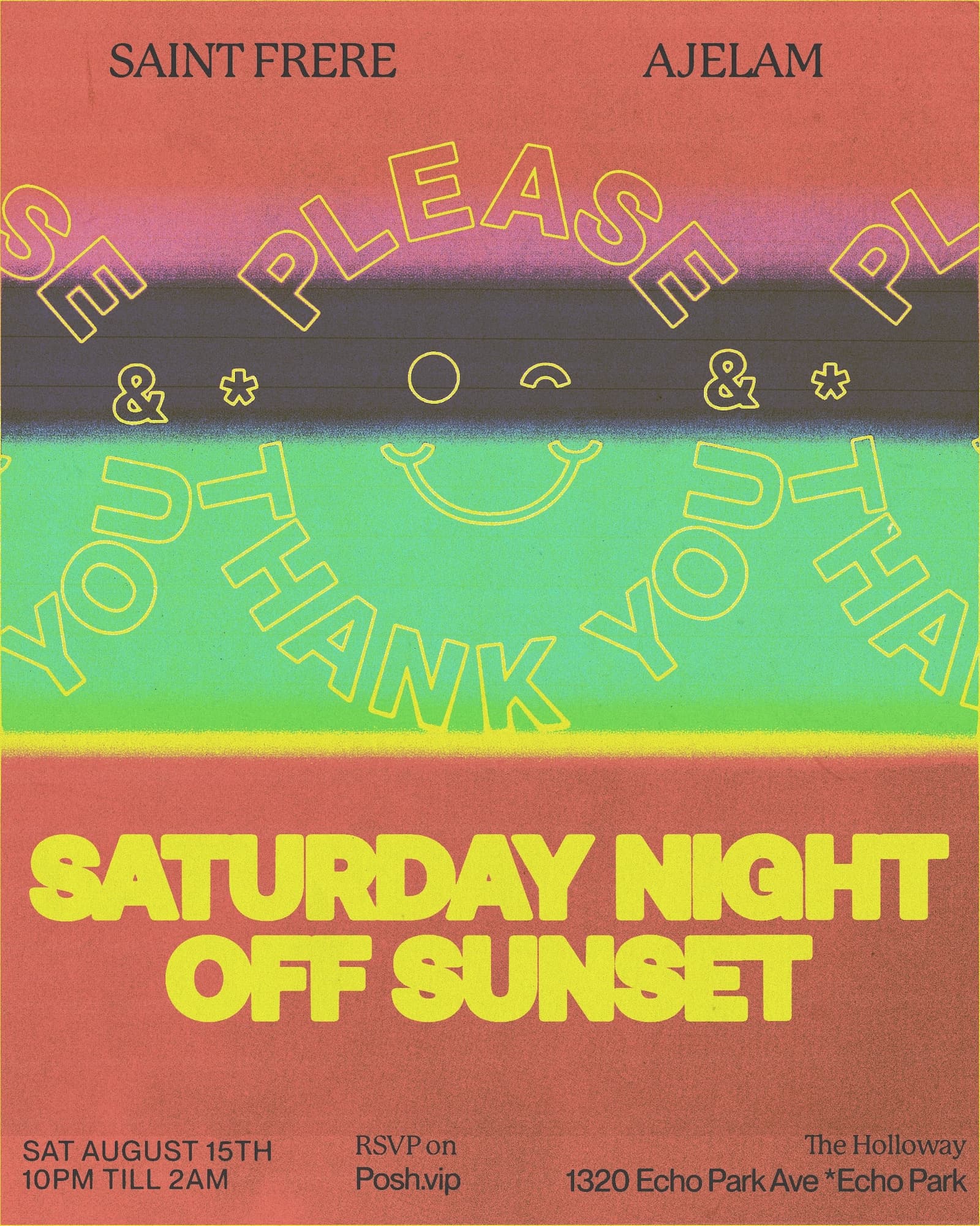 PLEASE & THANK YOU: SATURDAY NIGHT OFF SUNSET