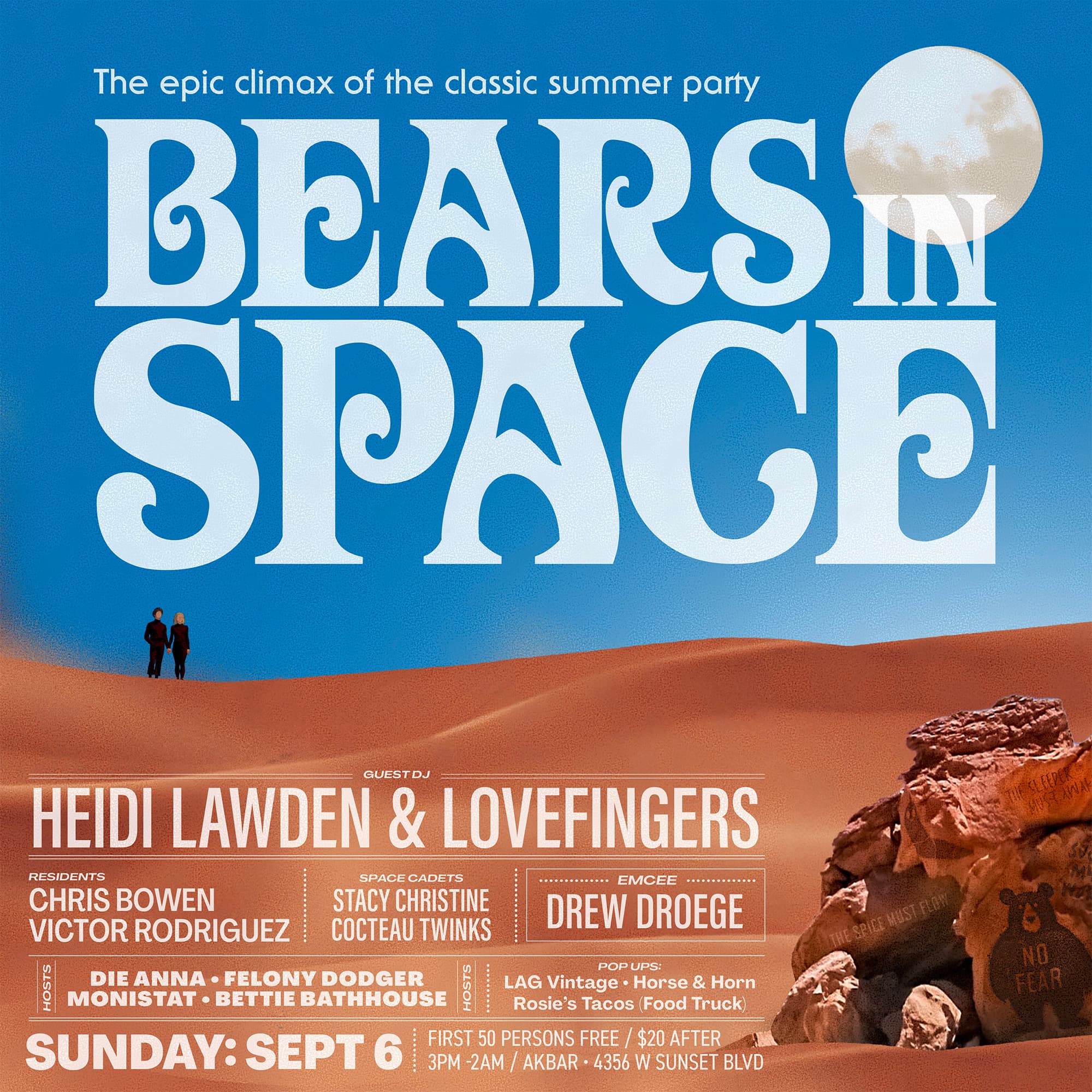 Bears In Space Season Closer Lot Party