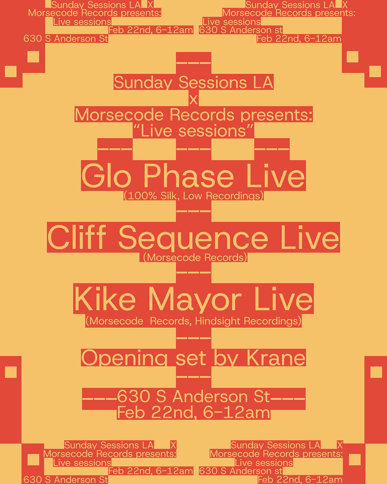 Sunday Sessions LA x Morsecode (Analog Live - Hardware Only)