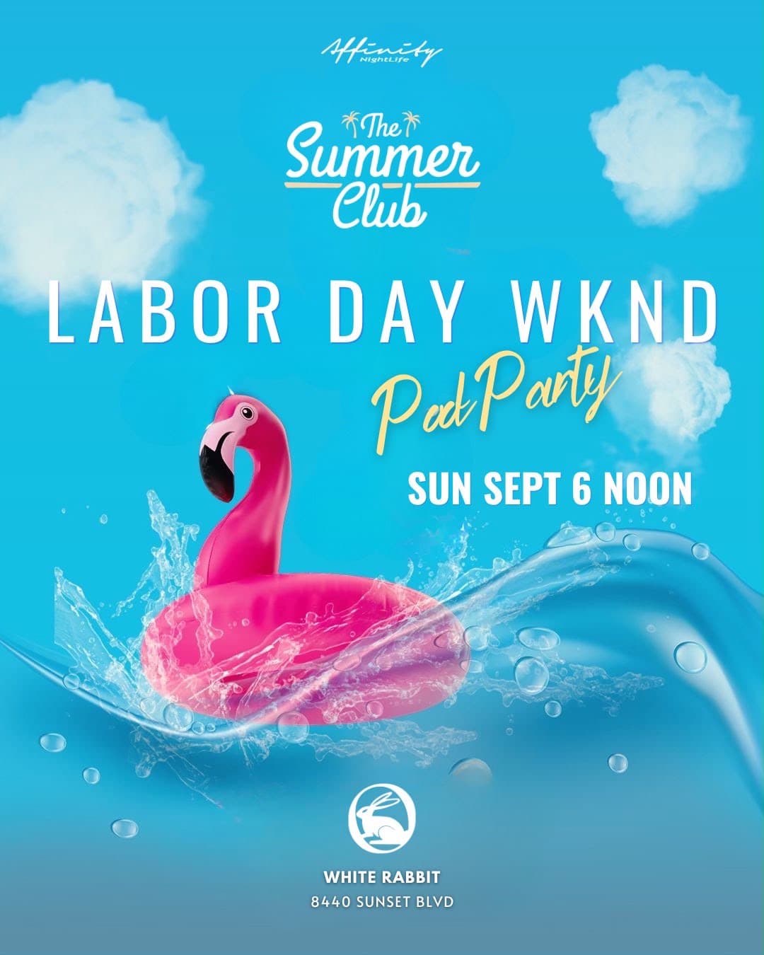 Labor Day Sunday Pool Party @ White Rabbit Sky Lounge