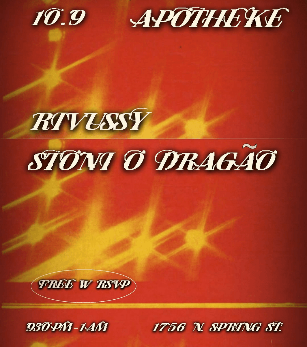 Rivussy & Stonio Dragão at Apotheke