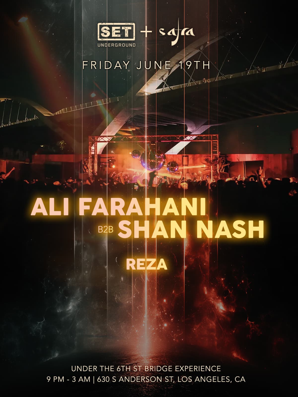 SET & Safra w/Ali Farahani b2b Shan Nash under the 6th Bridge in LA