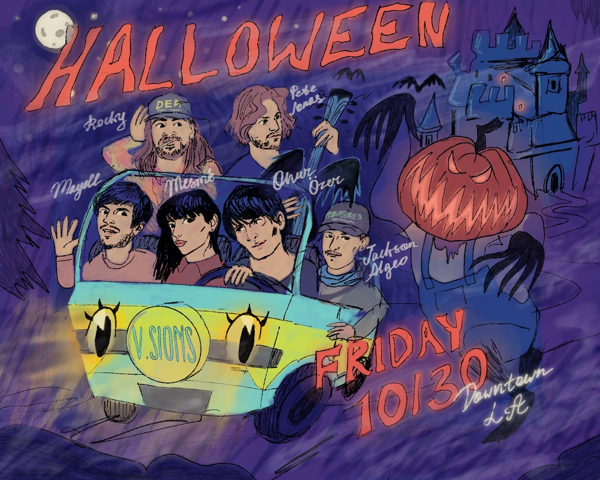 V.sions Halloween: Onur Özer, Mayell, Mesmé, Pete Jonas, Rocky, Jackson Algeo