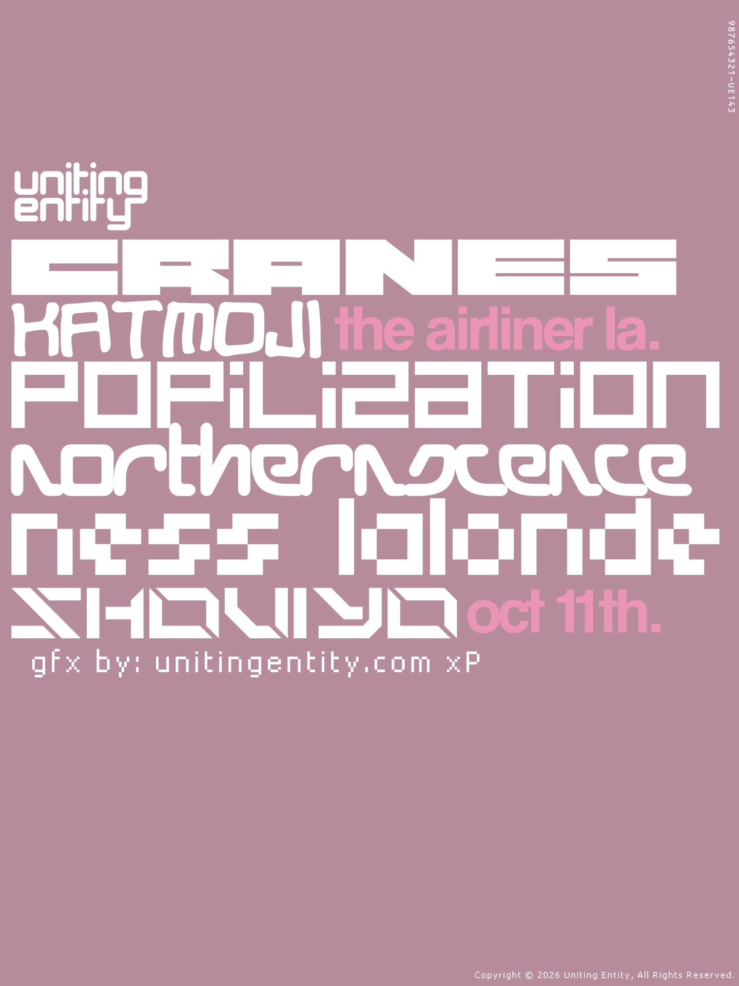 Uniting Entity presents: cranes + katmoji