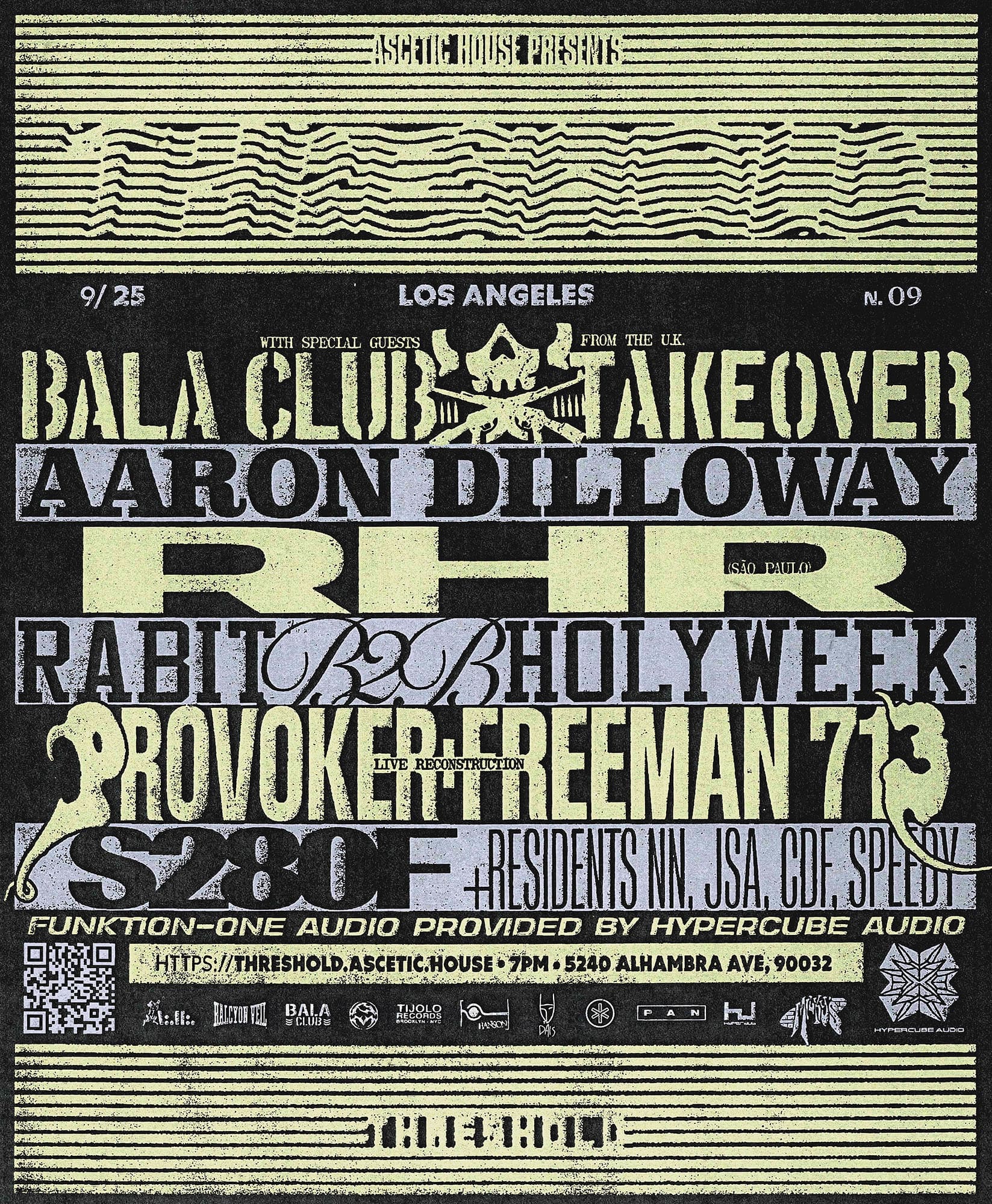 Ascetic House presents THRESHOLD L.A. n.09: RHR, Aaron Dilloway, Provoker + Freeman713, Rabit