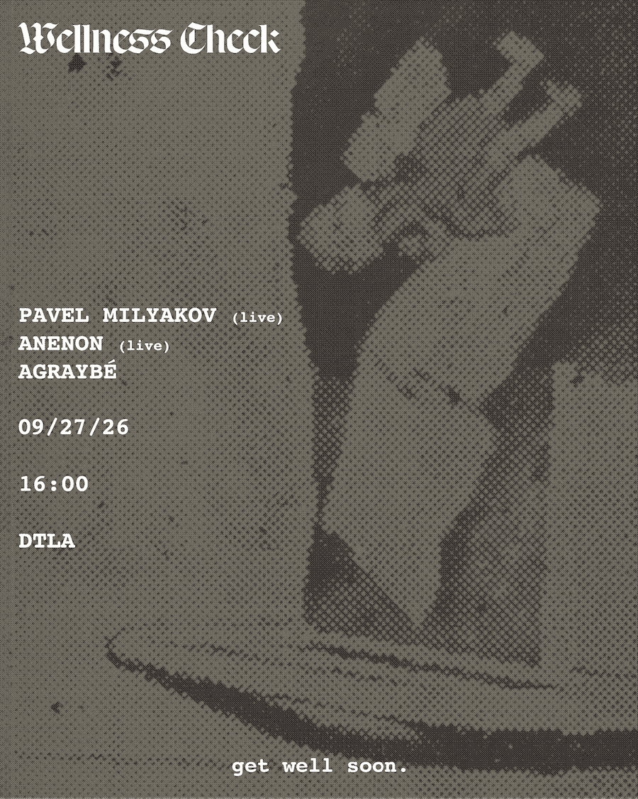 Wellness Check presents: Pavel Milyakov (live), Anenon (live), agraybé